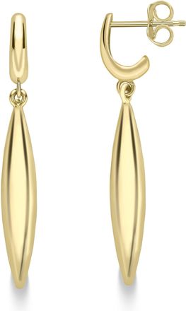 Jewelco London 9ct Gold Torpedo Pod Drop Earrings - ERNR02634