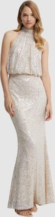 Coast Sequin Bridesmaid Maxi Dress in Champagne at Nordstrom, Size 14