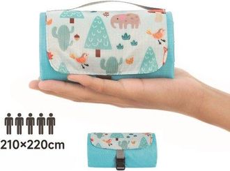 OEM Manta De Picnic, Impermeable, Ultraligera Y Compacta, Manta Verde Para Exteriores, Acampadas, Playa Y Senderismo, Verde Oscuro, 150 X 210 Cm