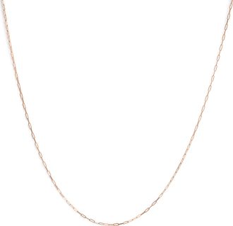 House of Brilliance Unisex Solid 14K Gold 1.5mm Paperclip Chain Necklace