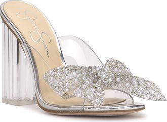 Jessica Simpson Saidah Slide Sandal in Clear/silver at Nordstrom Rack, Size 6.5