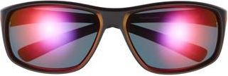 Nike Adrenaline 65mm Rectangular Sunglasses in Matte Black/Grey Infrare at Nordstrom Rack