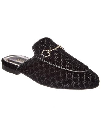 Gucci Princetown Gg Velvet Mule