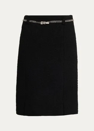 Marc Jacobs Tweed Virgin Wool-Blend Knee-Length Skirt