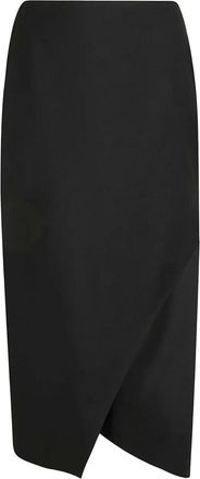 Alexander McQueen Gonna con spacco sul davanti - Nero