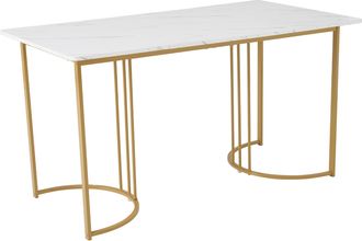 STILVORA Conjunto De Mesa Y Sillas Con 1 Mesa De Comedor Y 4 Sillas, Para Cocina Y Comedor, Terciopelo, Metal Y Mdf, Verde, Blanco Y Dorado