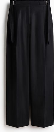 H&M Weite Hose mit G&uuml;rtel - Schwarz