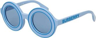 Burberry Jb 4386 Ronde Zonnebril - unisex - Zonnebrillen - Blauw - 40 MM - Accessoires