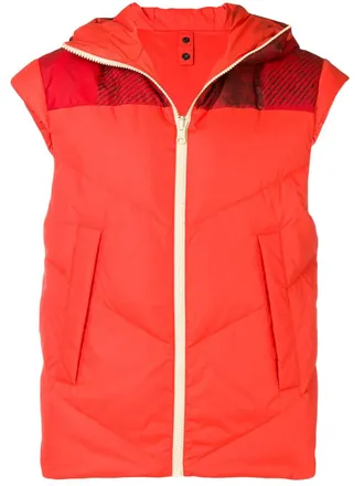 Woolrich padded hooded gilet - men - Feather Down/Polyamide/Polyester/Polyamide - M - Orange
