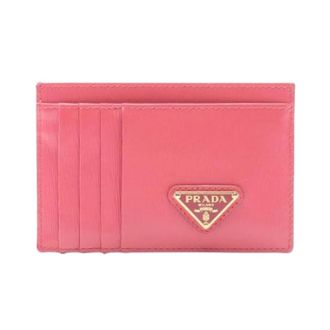Prada Pre-owned Wallets, female, Pink, Size: ONE SIZE Pre-owned Business card case