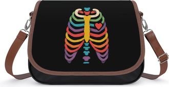 Generic LGBTQ Proud Heart Ribcage Fashion Womens Crossbody Bags Novelty Handbag Shoulder Bag Purse