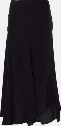 Isabel Marant Hortensia silk crepe de chine midi skirt