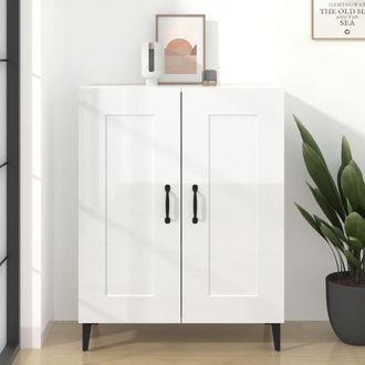 vidaXL Vidaxl - Aparador De Madera Contrachapada Blanco Brillante 69,5x34x90 Cm