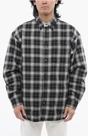 Diesel Reversible S-DEWNY-DOUBLE-CHECK-A Overshirt with Padded Desi size 54