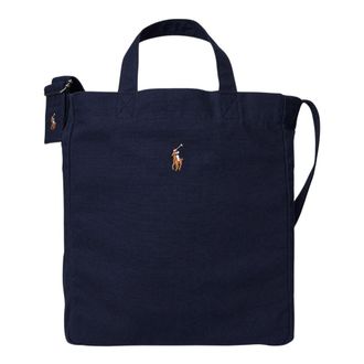Ralph Lauren Tote Bags, male, Blue, Size: ONE SIZE Canvas Shopper Tote