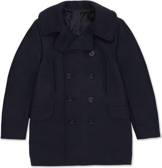 Fortela Double Breasted Peacoat in Blue at Nordstrom, Size 50 Eu