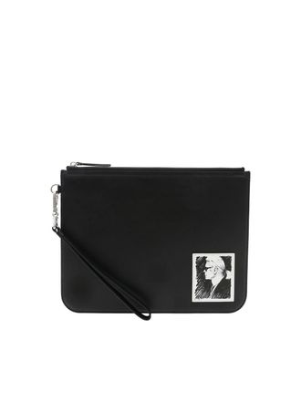 Karl Lagerfeld Karl Legend clutch bag in black