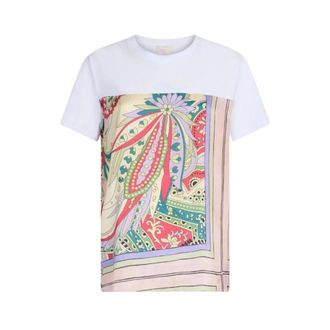 Liu Jo T-Shirts, female, Multicolor, S, Cotton Jersey T-Shirt with Satin Detail