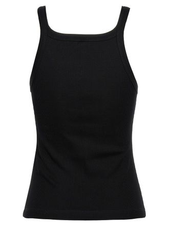 Fendi Logo-Embroidered Tank Top - Black