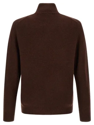 Ballantyne Diamond Intarsia Cashmere Cardigan - Brown