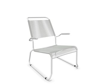 Schaffner Kufen-Spaghetti-Lounger S&auml;ntis mit Lehne / Hochlehner Feuerverzinkt