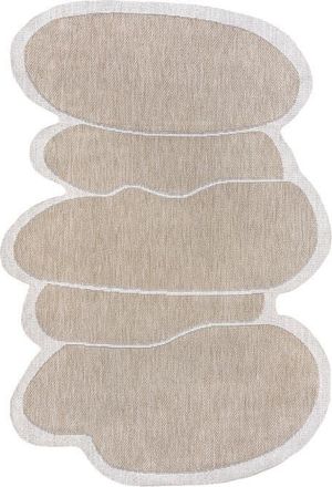 Jonathan Y Designs Jasper Modern Rustic Abstract Indoor/Outdoor Shaped Area Rug in Beige/cream at Nordstrom, Size 8Ft 0In X 10Ft 0In
