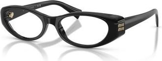 Miu Miu 53mm Oval optical glasses in Black at Nordstrom