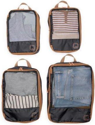 Mytagalongs Set of 4 Compression Packing Pods in Black Tan at Nordstrom Rack
