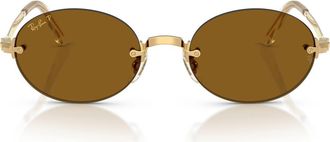 Ray-Ban x A$AP Rocky 54mm Polarized Oval Sunglasses in Arista/dark Brown Polar at Nordstrom