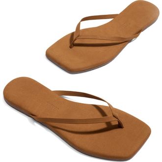 Tkees Lily Square Toe Flip Flop in Camel at Nordstrom, Size 11