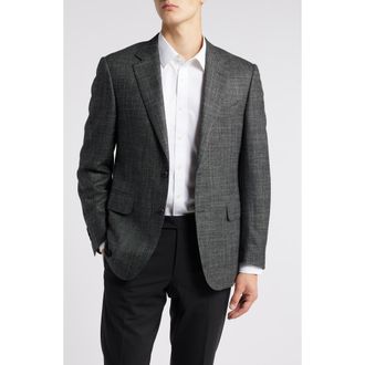 Canali Venezia 90th Anniversary Slub Wool Blend Sport Coat in Charcoal at Nordstrom, Size 44 Us