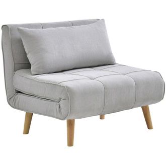 Vente-Unique Poltrona letto in tessuto Grigio chiaro - CHILA