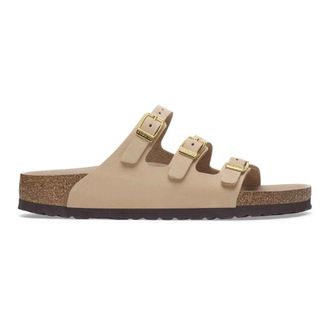 Birkenstock Florida - Dames - Sandalen - Beige - 38 EU - Leer - Schoenen