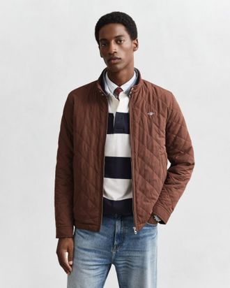 GANT Men Quilted Windcheater (XXL) MAHOGANY BROWN