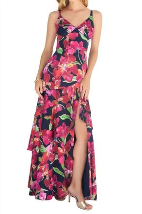 Hutch Robina Vivid Orchid Dress In Watercolor