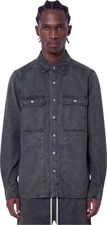 Rick Owens Camicia in denim - - Shirts - Uomo - Grigio - S
