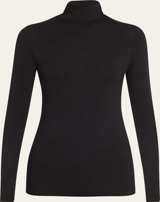 Majestic Filatures Soft Touch Mock Turtleneck Top