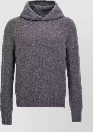 Maryya cashmere wool silk hooded sweater