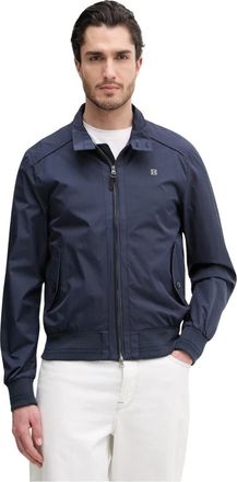 Hackett Heritage Harrington Jas - Heren - Zomerjassen - Blauw - 2XL - Jassen