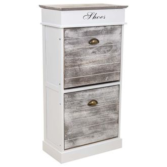 Wanderlust Deco Wanderlust Deco - Zapatero De Madera Blanco 50x28x98