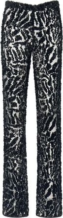 Sally Lapointe Pantaloni semi trasparenti - Nero