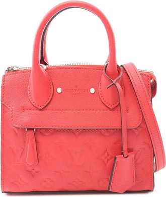 Louis Vuitton Borsa a tracolla Pont Neuf mini in pelle Empreinte con monogramma 2016 - Rosso