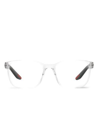 Prada crystal rectangle glasses - men - Nylon - 57 - White