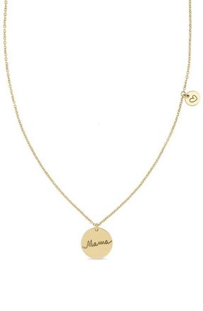 Bony Levy 14K Gold Mama Disc Pendant Necklace in 14K Yellow Gold at Nordstrom, Size 18