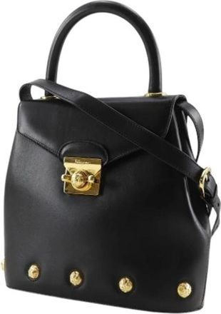 Ferragamo Pre-owned Leren Handtas - Dames - Vintage Handtas - Zwart - ONE Size - Leer - Vintage