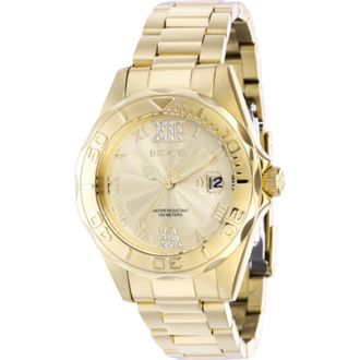 Invicta Pro Diver Quartz Gold Dial Ladies Watch 42739