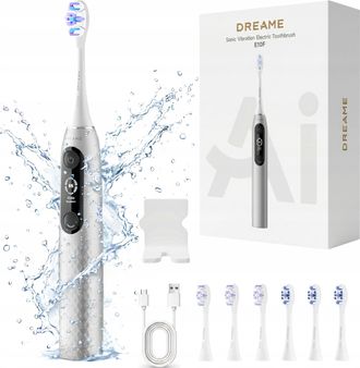 OEM Cepillo De Dientes El&eacute;ctrico S&oacute;nico Dreame E10f Plateado Con 6 Cabezales