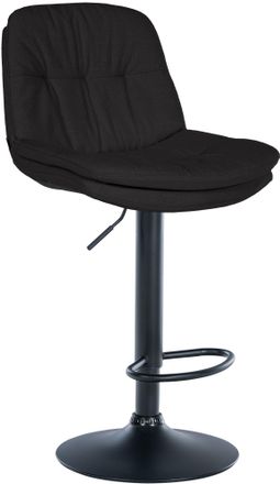 Clp Taburete De Tela Laurel Negro Metal Negro Mate