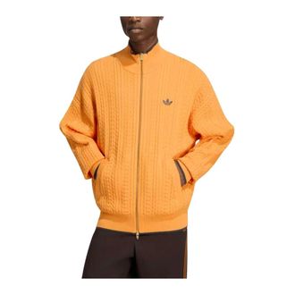 adidas Firebird Cable Knit Track Top - Heren - Sport - Oranje - Maat: M Katoen