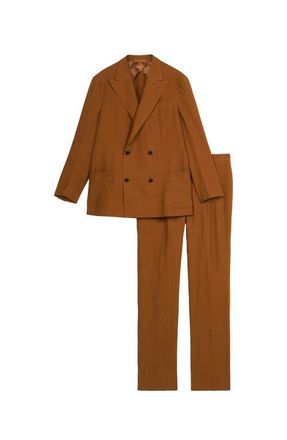 Fortela Marcello Linen Suit in Brown at Nordstrom, Size 46 Eu